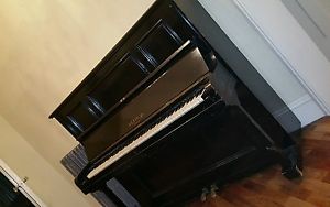 beautiful elegant black Hooff & Co upright Piano