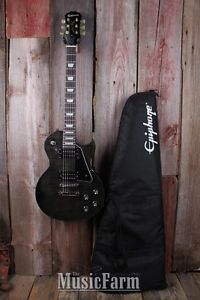 Epiphone Les Paul Classic T Electric Guitar Flame Maple Midnight Ebony w Gig Bag