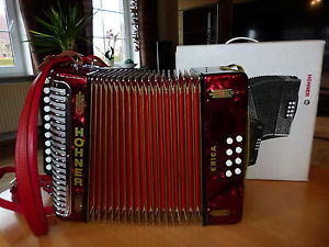 Vintage Hohner Erica C/F, Melodeon, Made in Germany, Wie neu - at NEW!!