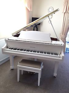 White Baby Grand Piano Reid Sohn