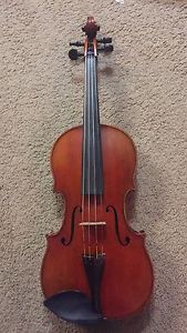 15 1/2 inch viola with case and bow