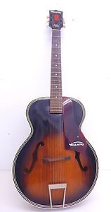 1960's Vintage Harmony Monterey H-1325 Acoustic Archtop Guitar & Case