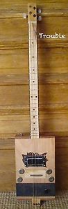 Cigar Box Guitar / Beautiful Hand Crafted / Maple Neck / Trouble Maker
