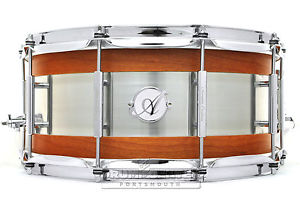 Acoutin Ply Cherry/Brushed Stainless Steel Snare Drum 14x6.5 Matte