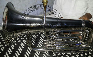 TUBA EB FLAT_LARGEST MUSICAL_INSTRUMENT BRASS BAND PURE BRASS IN CHROME POLISH