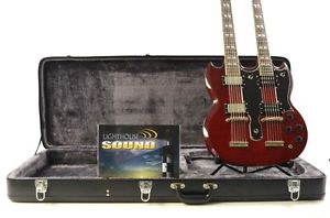 2011 Epiphone G-1275 Double Neck Electric Guitar - Cherry Flame w/OHSC