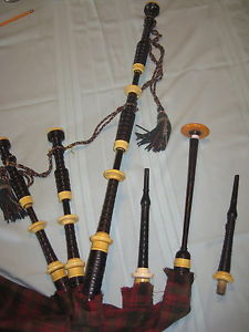 1930 R.G. LAWRIE BAGPIPES with a R.G. HARDIE CHANTERS bakelite & ivory bushes
