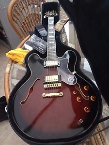 EPIPHONE SHERATON ,AND CASE VINTAGE DATED 1987 QUALITY MADE GUITAR