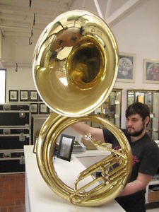 GOOD JUPITER BBb BRASS SOUSAPHONE, NO DENTS, CLEAN, READY TO PLAY, WITH CASE!