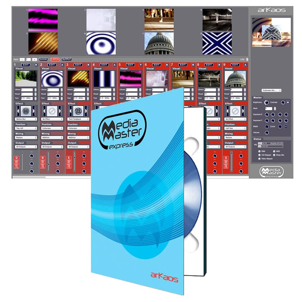 Arkaos Media Master Express Visual Software Box