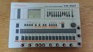 Roland TR707 drum machine with individual tuning and decay mods