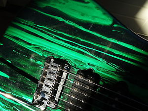 Suhr Standard Custom Green Drip Finish 5A Roasted Birdseye Neck Reverse Head
