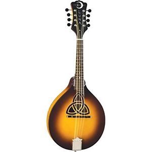 Luna Guitars - Mandolino A-Style, con corde Bluegrass, motivo celtico