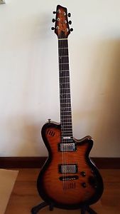 Godin LGX-SA, December 2004 signed by Robert Godin with Roland GR-33 synthesizer