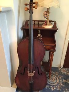 c19th ANTIQUE GERMAN CELLO 4/4 With Bag Bow Wonderful Tone Rare Collectable