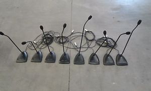 LOT OF (8) Shure MX418D/C 18" Desk-Top Mounted Cardioid Gooseneck Microphone