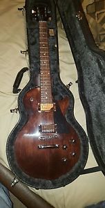 2017 HP Gibson Les Paul Faded Brown Electric Guitar