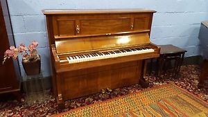Reconditioned, Walnut, "Bechstein" Model 1V, Overstrung Piano. CAN DELIVER