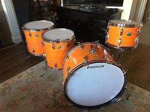 1970's Ludwig  Mod Orange Drum Set 24-13-16-18-  Great Color!!