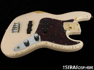 LOADED 2016 Fender Flea Road Worn Jazz J BASS BODY Nitro Shell Pink Relic!