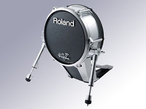 Roland V-Drums KD-140 Kick Trigger Pad - Brushed Silver