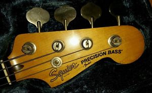 Vintage Fender Japan Squier SQ P Bass JV era 1984 Original Case!