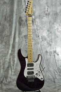 SCHECTER SD-ＩＩ-24 AS PURPLE/M  w/SoftCase From Japan Used #U558