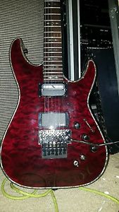 Schecter Guitar Hellraiser C-1 Floyd Rose Sustainiac Emg Quilted top beauty