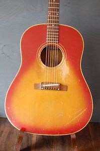 1968 Gibson J45 ADJ acoustic guitar - cherry sunburst - no cracks - soft case