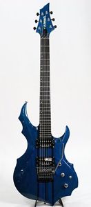 Edwards E-FR-145GT See Thru Blue Electric Guitar W/SoftCase Used From Japan#U507