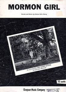 "Mormon Girl" by Claire Dale Terry (1967) Rcded by Terry Sisters {Very Scarce}