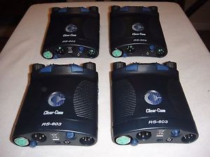 Clear-Com RS-603 Dual Channel Belt Pack (Lot of 4)