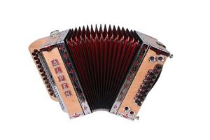 Steirische Harmonika Alpen Compact Modell "Vogelaugenahorn" GCFB