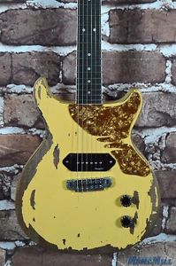 Margasa Joker Electric Guitar TV Yellow P-90 Les Paul Junior Relic Style