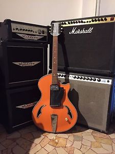 ♫♪♫  WANDRE Trilam Blue Jeans Orange Guitar Antonio Pioli Made in Italy Wandrè ♫