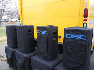 4 QSC HPR122i active speakers
