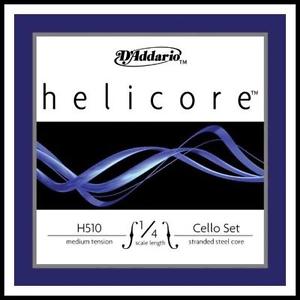 10 Sets D'Addario Helicore Cello String Set 1/4 Scale Medium Tension 50%off H510