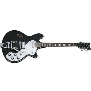 Schecter T S/H-1B Black Pearl BLKP *New* Semi-Hollow Guitar with Bigsby TSH1B