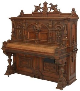 Figural Carved Oak Player Piano Lot 91