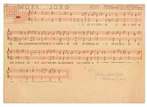WRIGHT, FRANK LLOYD. WORK SONG" MUSICAL MSS. SIGNED 1962