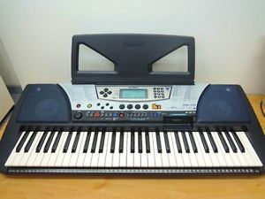 Yamaha PSR-340 Electronic Keyboard 61 Key with AC Adapter,Stand