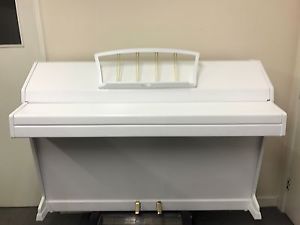 White Upright Eveastaff Piano. Compact Piano. FARROW AND BALL PAINT USED