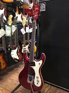 Mosrite USA 1964 V-64 Reissue Type-1 Special w/hard case Red From JAPAN #T697