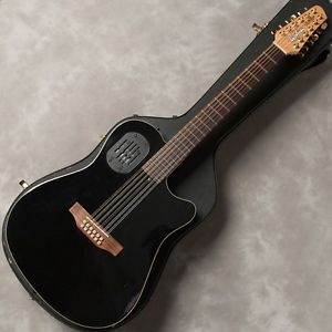 Godin/A-12 12STRINGS Black w/hard case Electric Acoustic guitar From JAPAN #G179