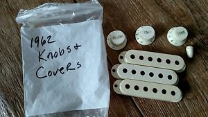 1962 Fender Stratocaster knobs, covers and tip set 1960 1959
