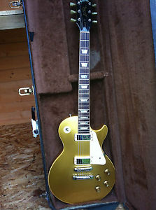 GIBSON LES PAUL DELUXE 1972 VINTAGE GUITAR RARE STUNNING CONDITIONGOLD TOP