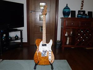 MICHAEL KELLY TRANS AMBER TELECASTER ELECTRIC GUITAR MINT CONDITION