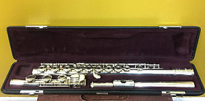 Yamaha 481 Open Hole Sterling Silver/925 Flute w/Case-Japan-Excellent Condition!