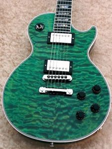 Gibson Les Paul Custom Quilt Top w/Carved Heel-Neon Green Electric Free Shipping