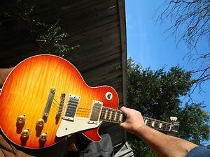 2013 GIBSON 1959 LES PAUL VOS REISSUE 59 R9  SUPERB BOOK MATCHED FLAME KILLER !!